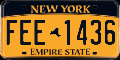NY license plate FEE1436