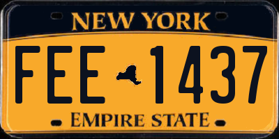 NY license plate FEE1437