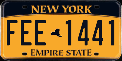 NY license plate FEE1441