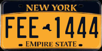 NY license plate FEE1444