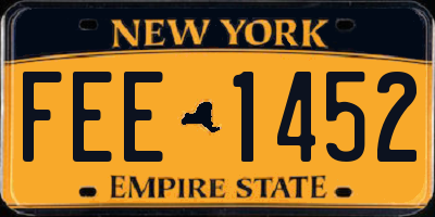 NY license plate FEE1452