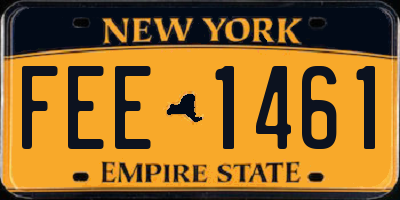 NY license plate FEE1461