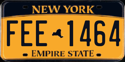 NY license plate FEE1464