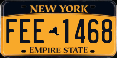NY license plate FEE1468