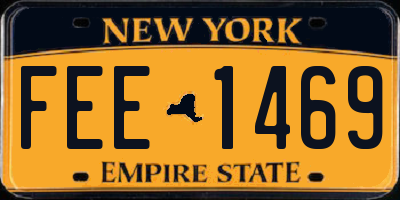 NY license plate FEE1469