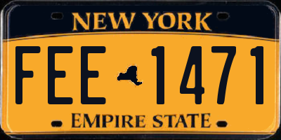 NY license plate FEE1471