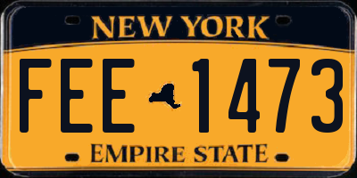 NY license plate FEE1473
