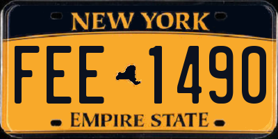 NY license plate FEE1490