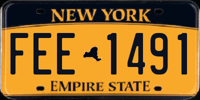 NY license plate FEE1491