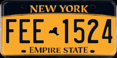 NY license plate FEE1524