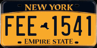 NY license plate FEE1541