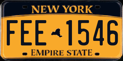 NY license plate FEE1546