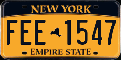 NY license plate FEE1547