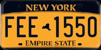 NY license plate FEE1550