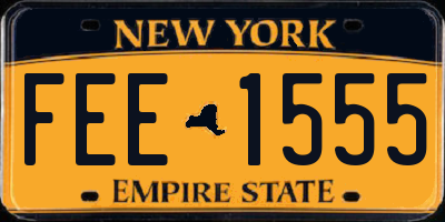 NY license plate FEE1555