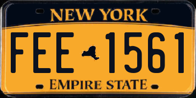 NY license plate FEE1561