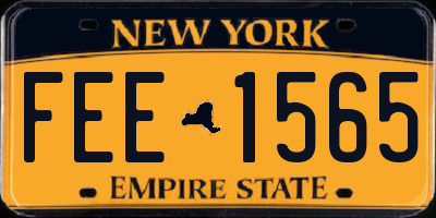 NY license plate FEE1565