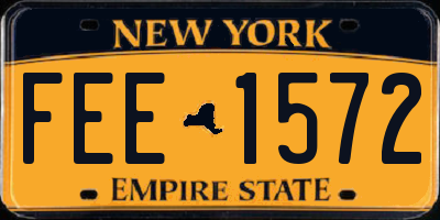 NY license plate FEE1572