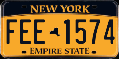 NY license plate FEE1574