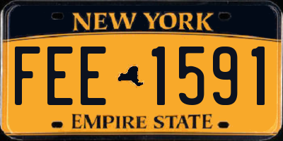 NY license plate FEE1591