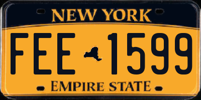 NY license plate FEE1599