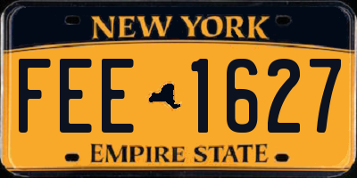 NY license plate FEE1627