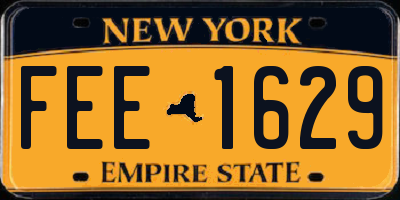 NY license plate FEE1629