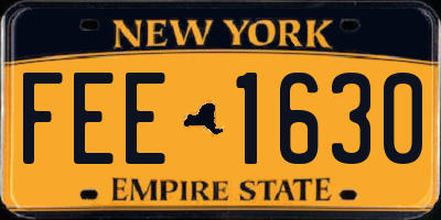 NY license plate FEE1630