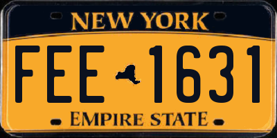NY license plate FEE1631