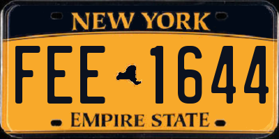 NY license plate FEE1644