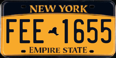 NY license plate FEE1655