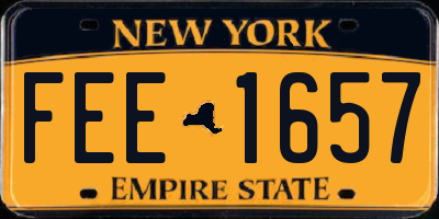 NY license plate FEE1657
