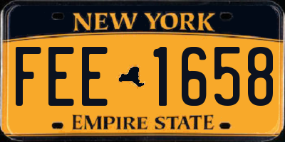 NY license plate FEE1658