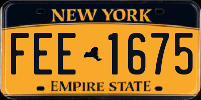 NY license plate FEE1675