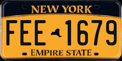 NY license plate FEE1679