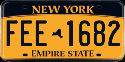 NY license plate FEE1682