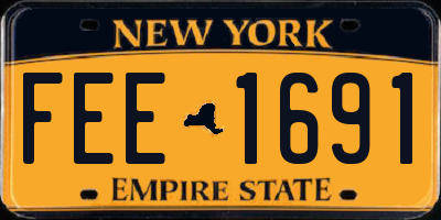 NY license plate FEE1691