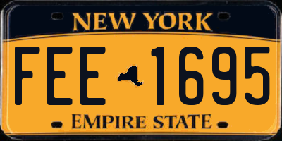 NY license plate FEE1695