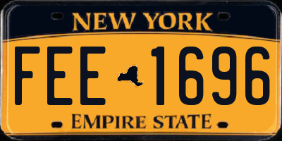 NY license plate FEE1696