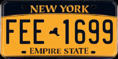 NY license plate FEE1699