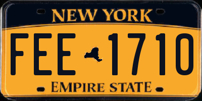 NY license plate FEE1710