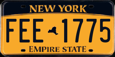 NY license plate FEE1775