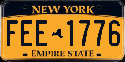 NY license plate FEE1776