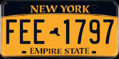 NY license plate FEE1797