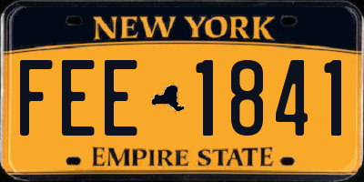 NY license plate FEE1841