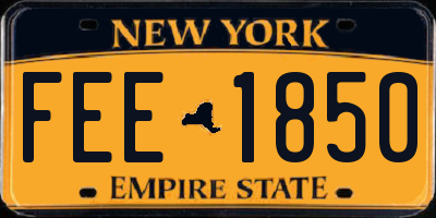 NY license plate FEE1850