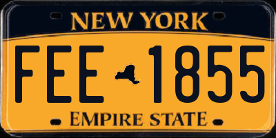 NY license plate FEE1855