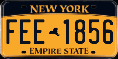 NY license plate FEE1856