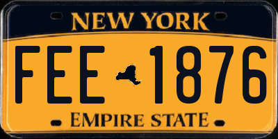NY license plate FEE1876