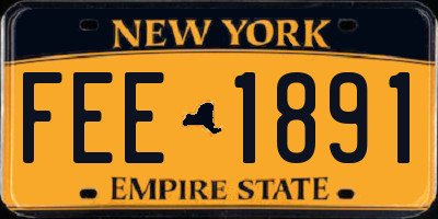 NY license plate FEE1891